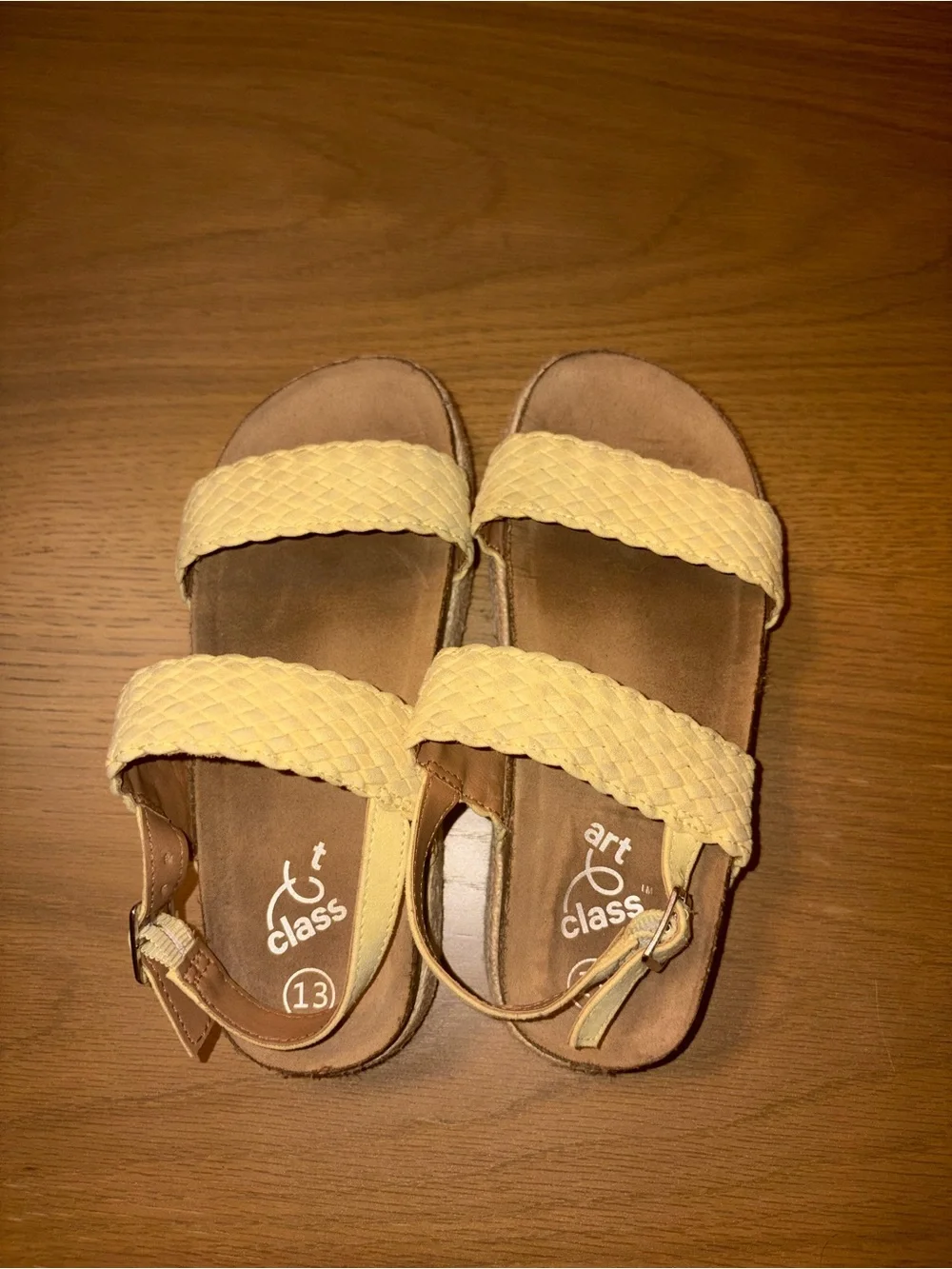 3 for $8 art class Yellow Braided Strap Sandals